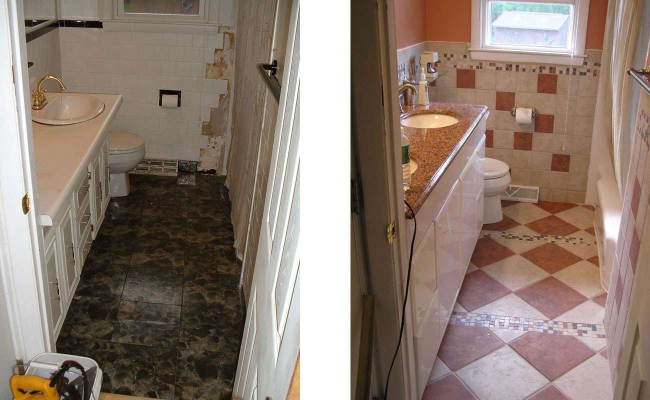 bathroom before after